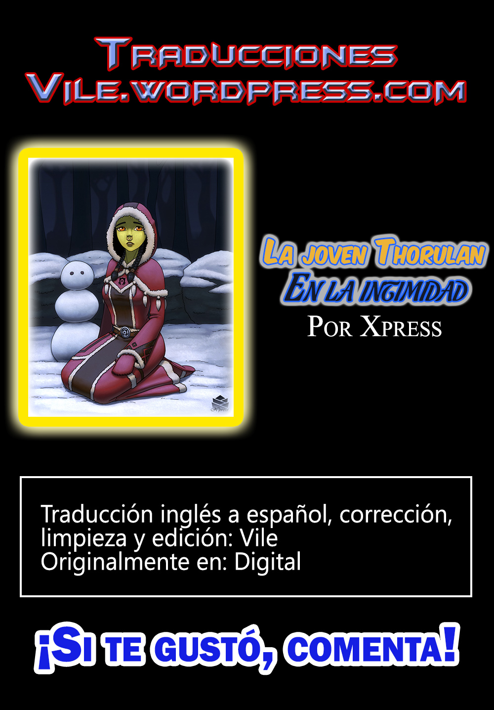 Young Thorulan: Quietly | La joven Thorulan: En la intimidad  =Vile= page 9 full