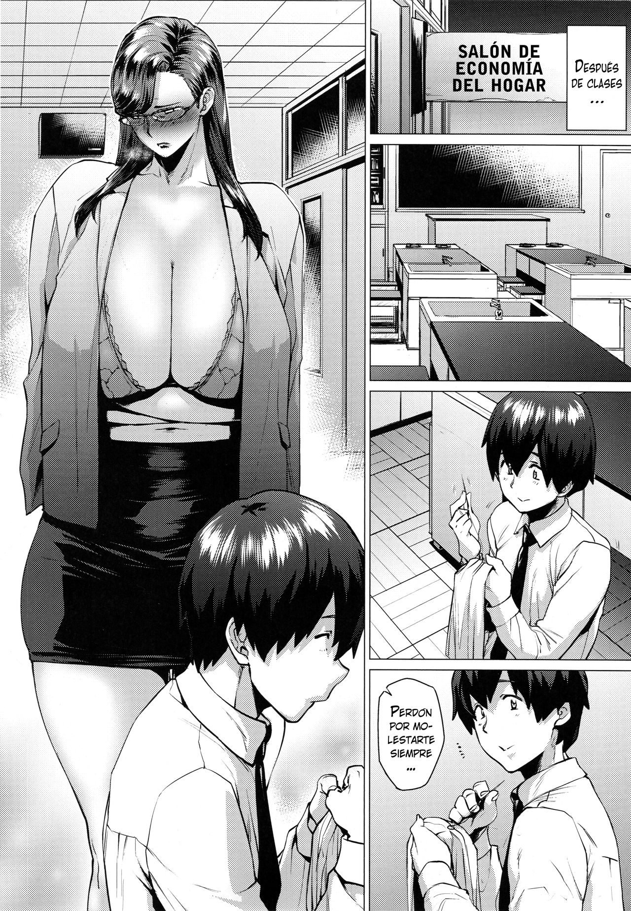 Tobashi Sensei wa Kyou mo Button o Tobasu. | La profesora Tobashi hoy también manda a volar los botones de su blusa  =Vile= page 5 full