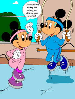 Mickey & Minnie - Gym Practice
