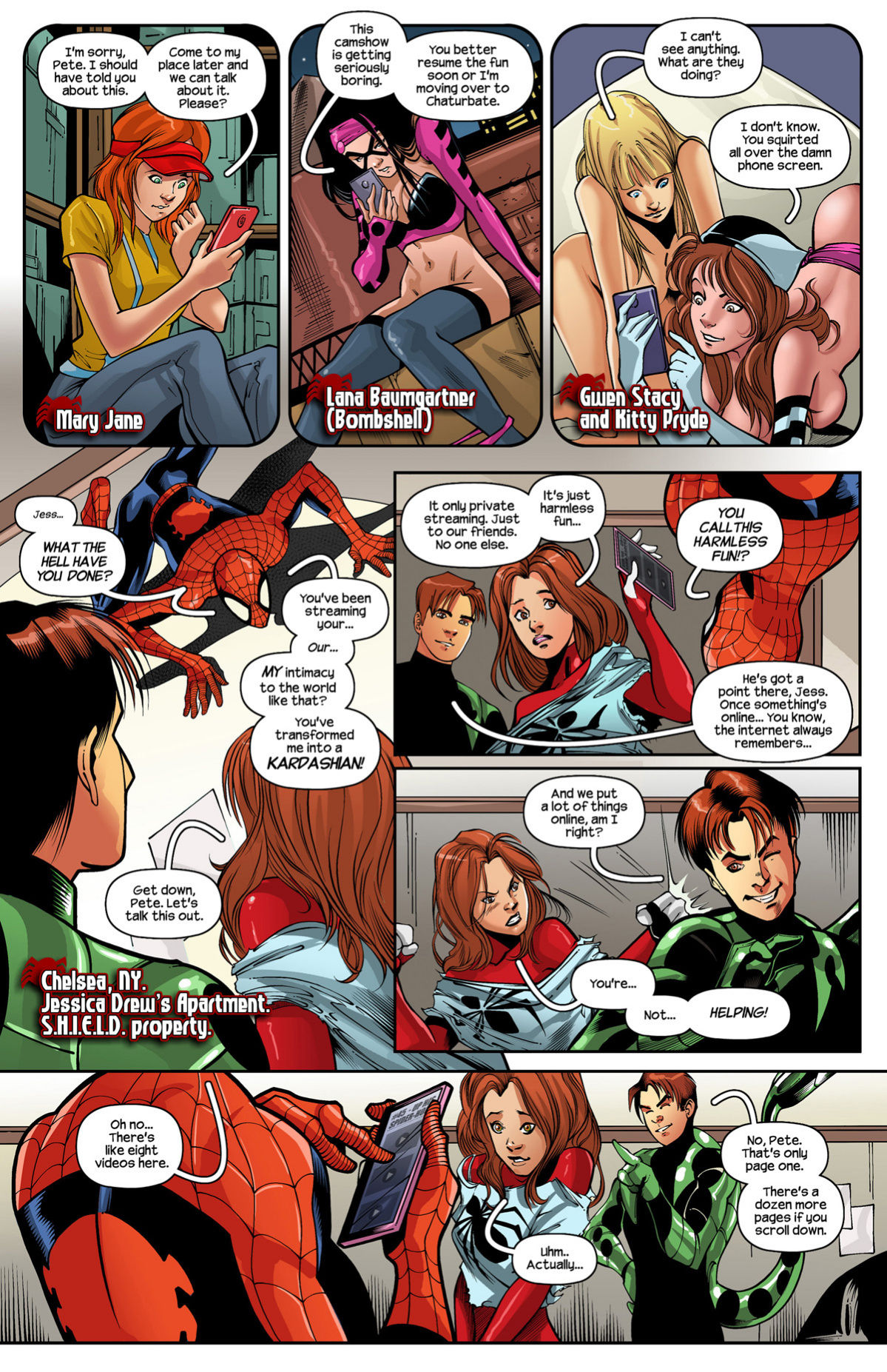 Ultimate Spider-Man XXX 12 - Spidercest - An itsy bitsy spider climbs up page 3 full