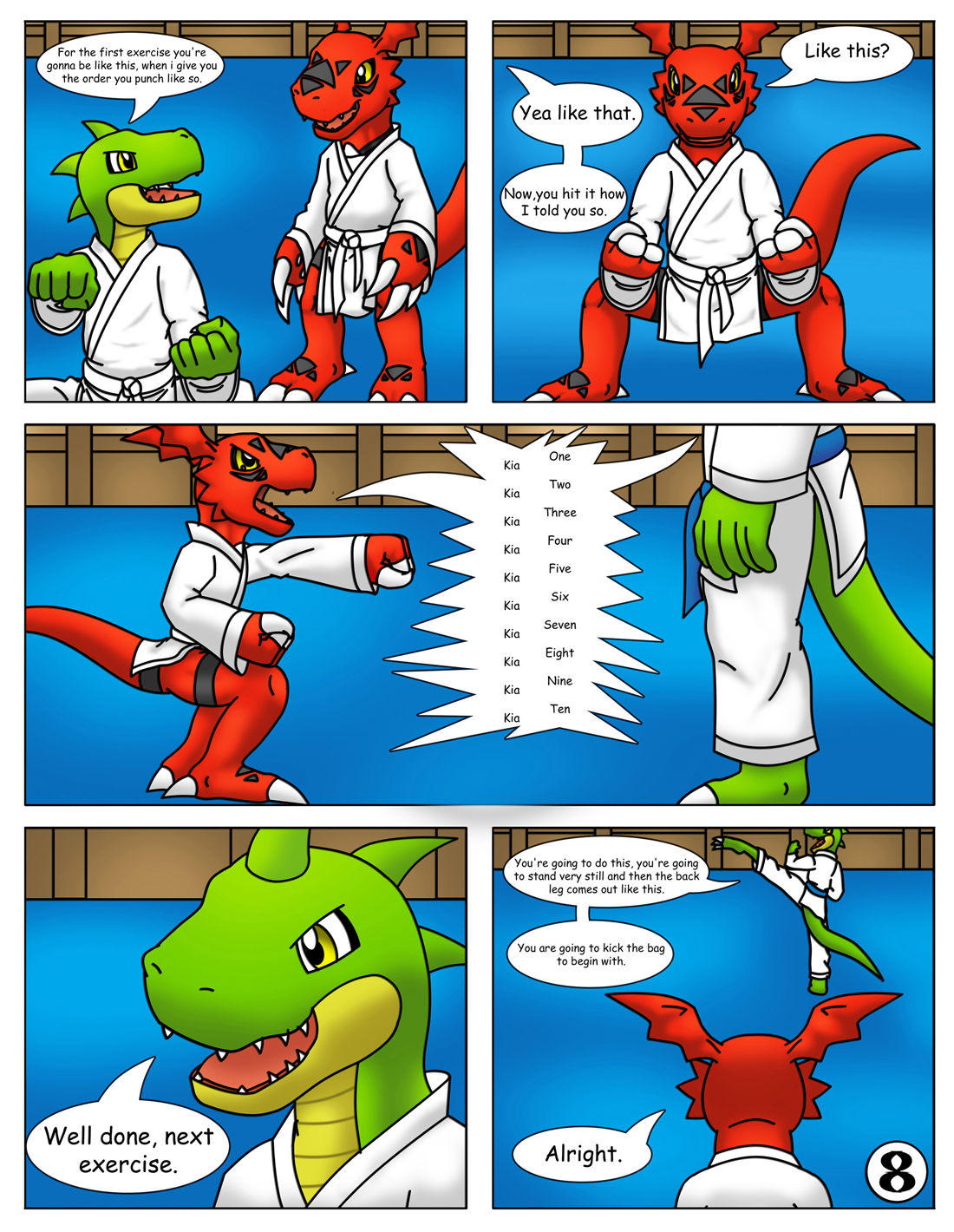 Guilmon Practices Karate page 9 full