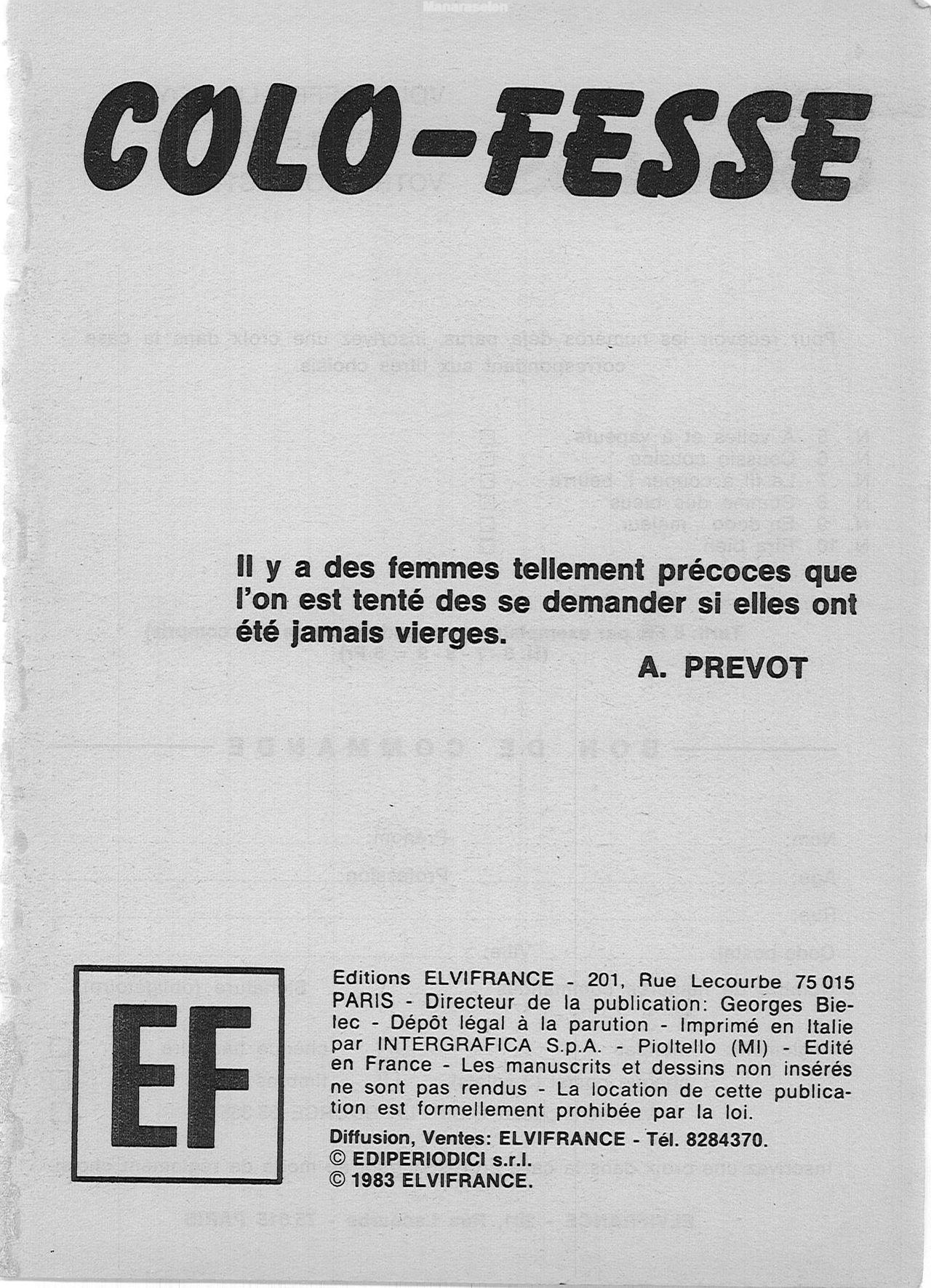 Elvifrance - Les cornards - 011 - Colo-fesse page 3 full