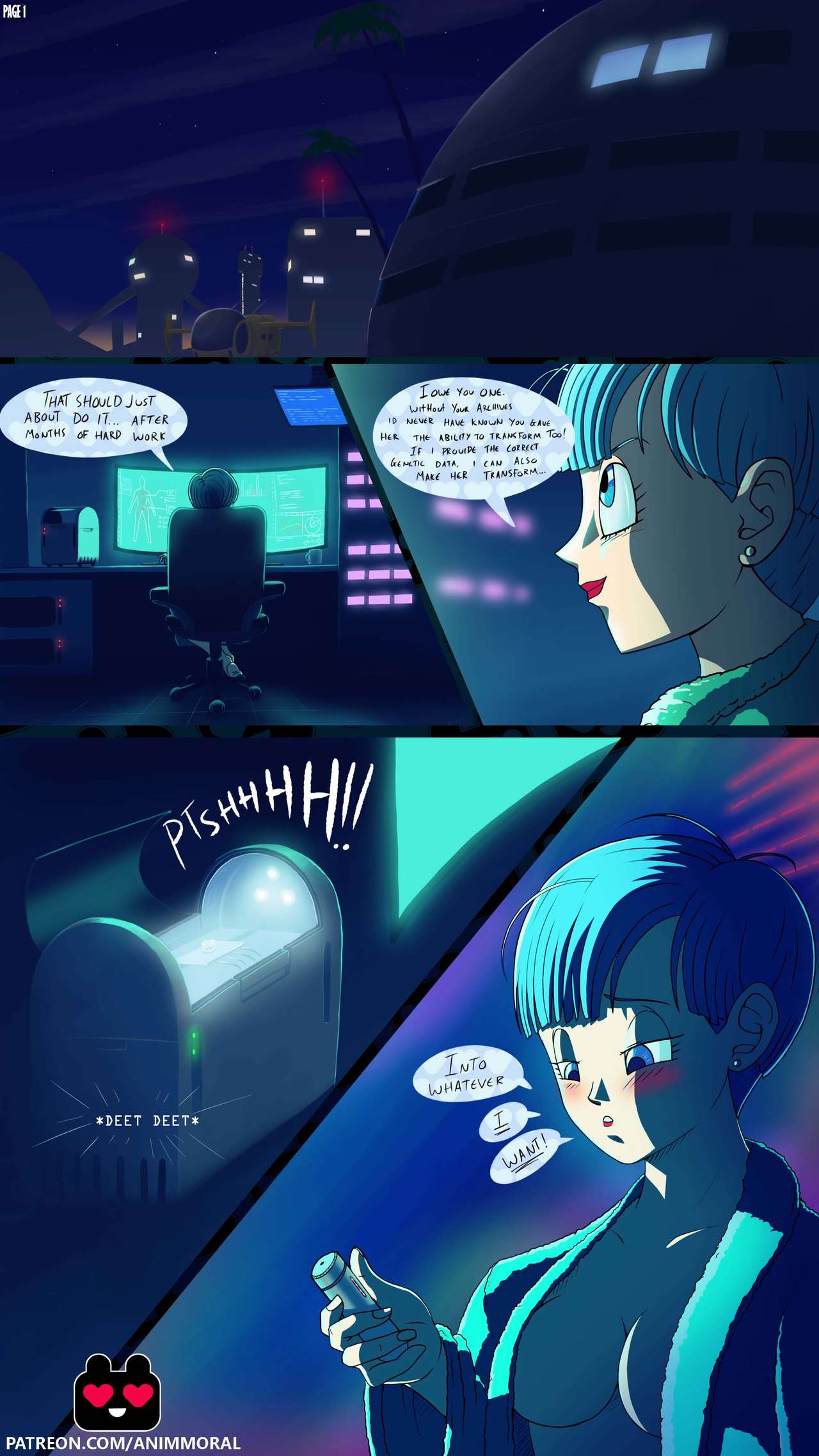 Android 18 + Bulma page 1 full