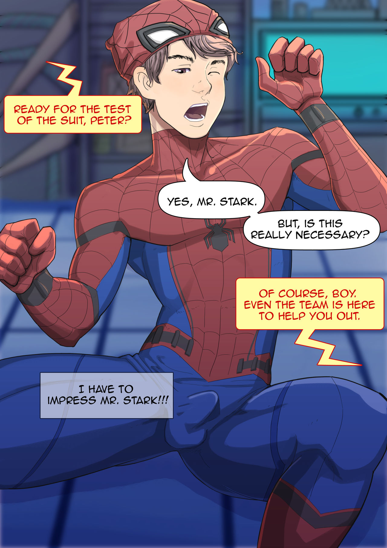 Spiderman  - Pleasing Mr. Stark page 1 full