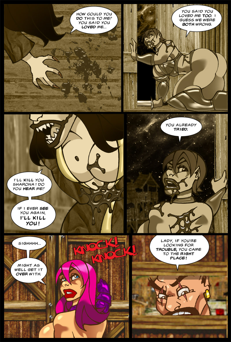 The Savage Sword of Sharona: 5 The Lying Game page 9 full