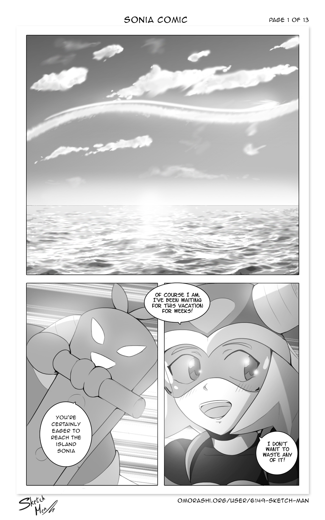 Sonia Comic page 1 full