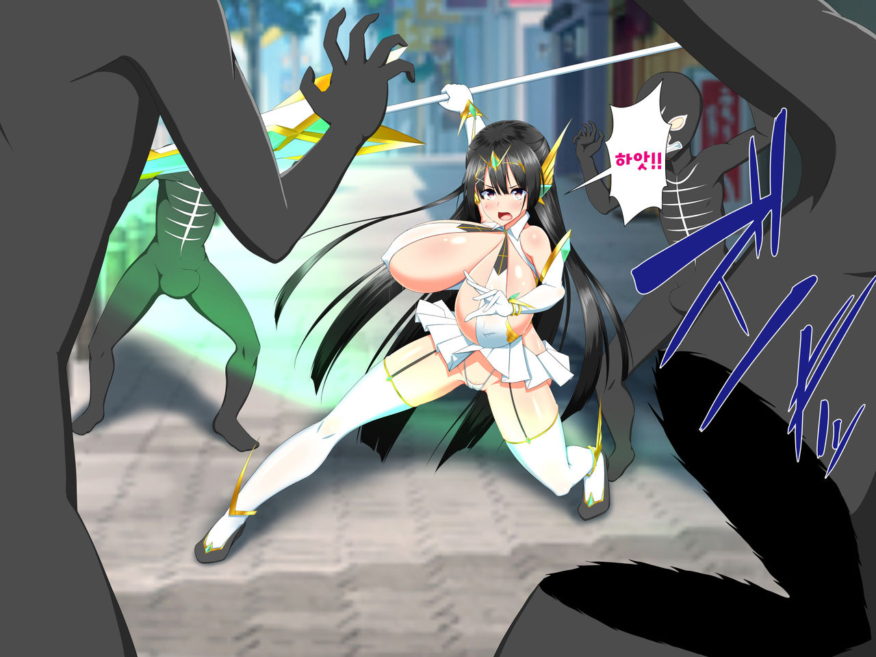 Henshin Heroine VS Kyodai Chinpo 50-pon! | 변신 히로인 VS 거대꼬○50개! page 8 full