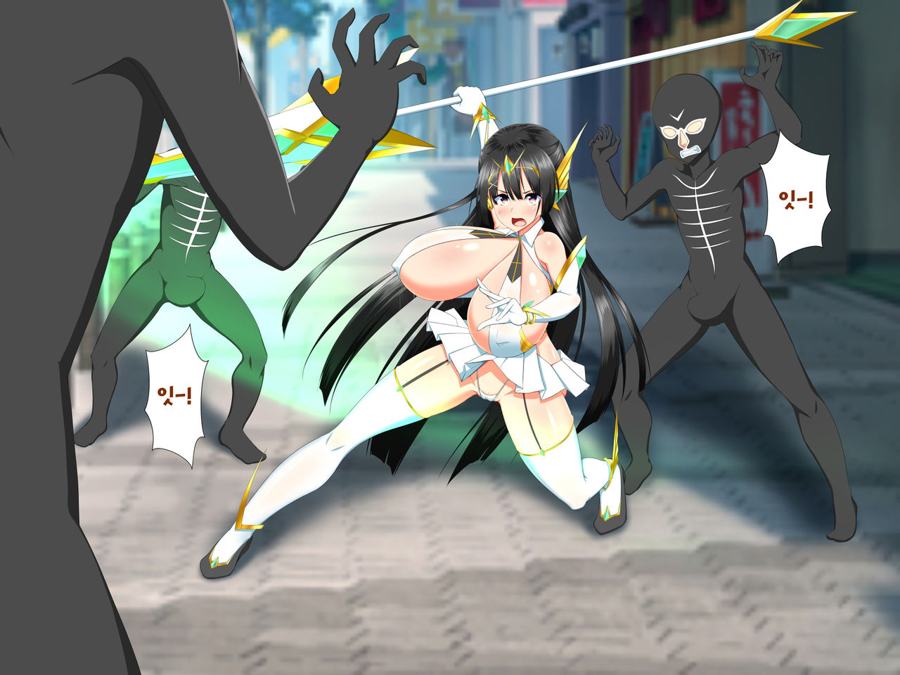 Henshin Heroine VS Kyodai Chinpo 50-pon! | 변신 히로인 VS 거대꼬○50개! page 9 full