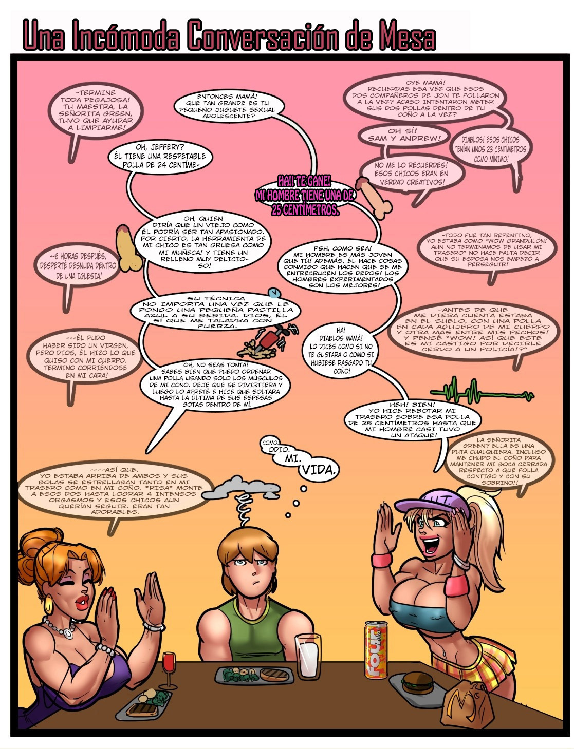 Mi Madre & Hermana son unas Putas Obsesionadas con el Tamaño! 1 page 8 full