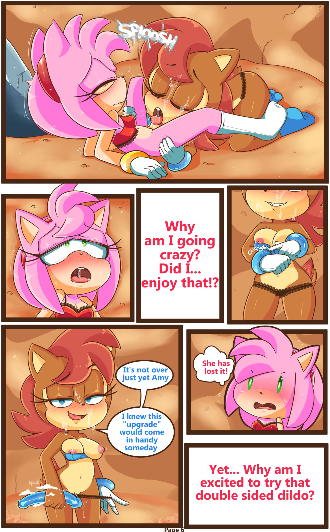 Sally and Amy in The Forbidden Fruit Comic page 7 full
