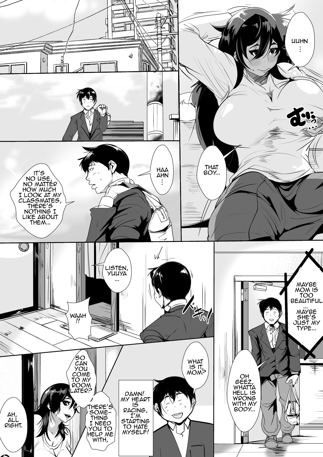Haha ni Horeteshimatta Musuko to Kimochi o Butsukeacchau Ichiya | Son's Hot One Night Encounter With His Adored Mother page 8 full