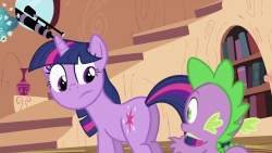 Spike Is Eye Level With Pony Ass