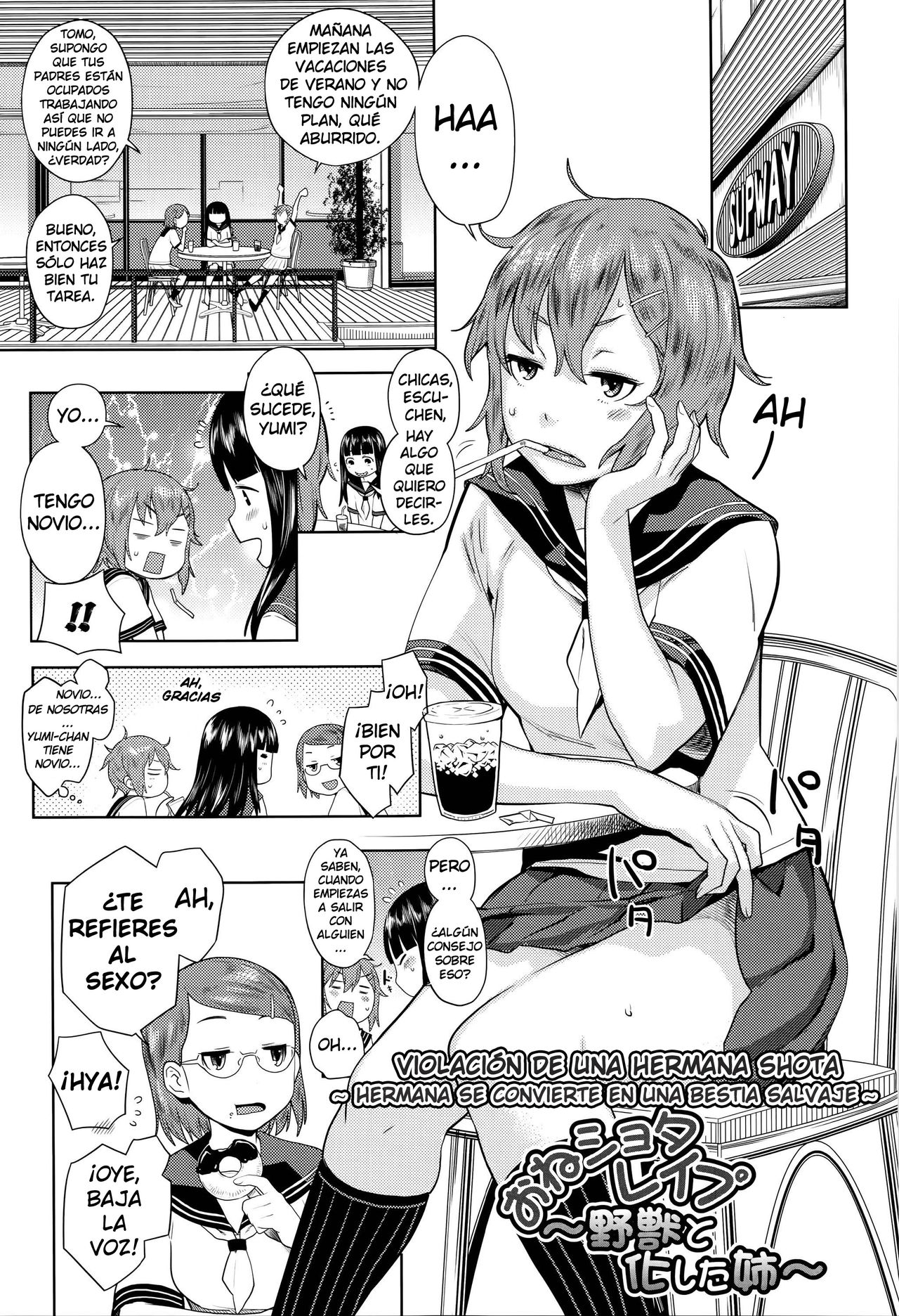 Oneshota Rape ~Yajuu to Kashita Ane~ | Violación de una hermana shota ~Hermana se convierte en una bestia salvaje~ page 1 full