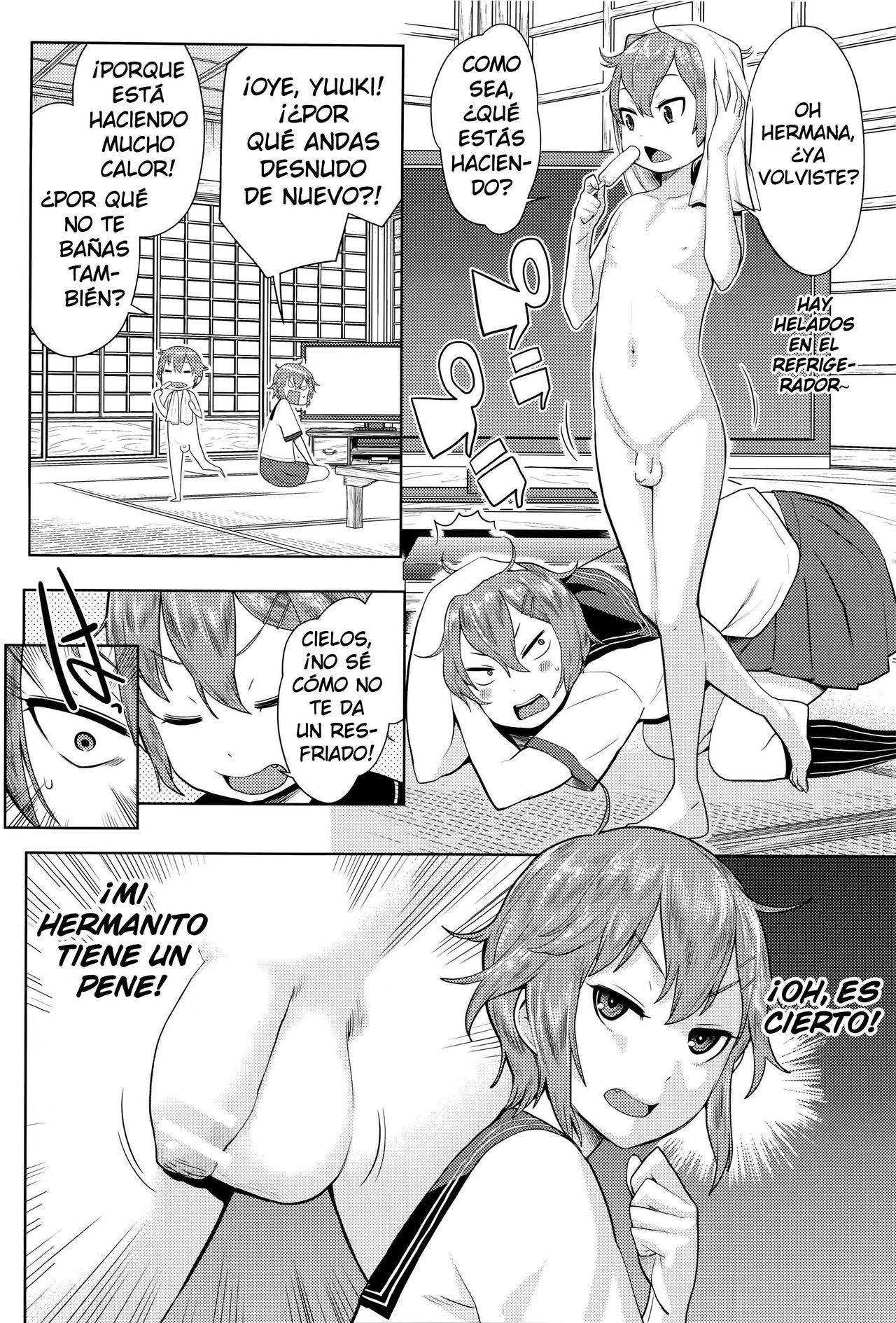 Oneshota Rape ~Yajuu to Kashita Ane~ | Violación de una hermana shota ~Hermana se convierte en una bestia salvaje~ page 4 full