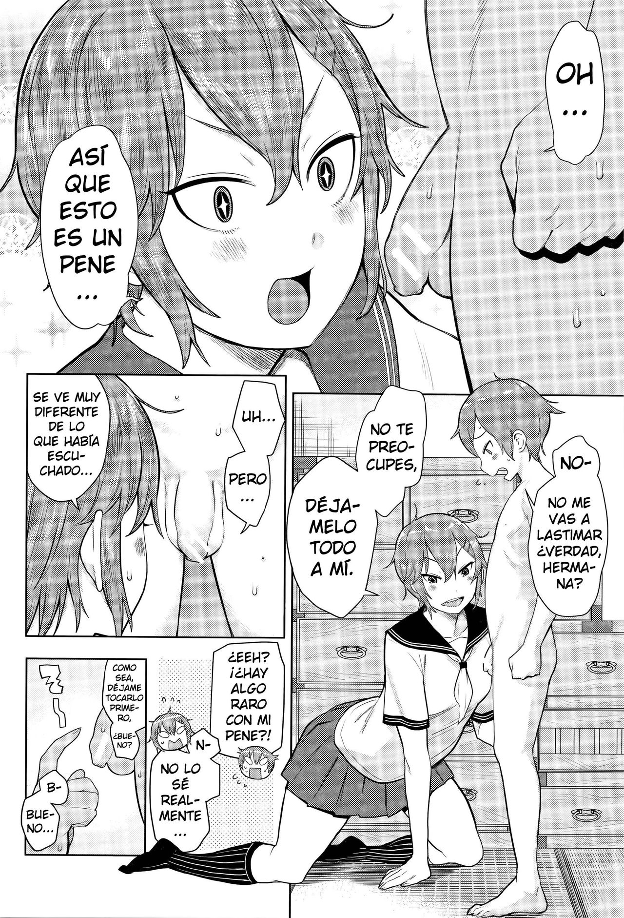 Oneshota Rape ~Yajuu to Kashita Ane~ | Violación de una hermana shota ~Hermana se convierte en una bestia salvaje~ page 6 full