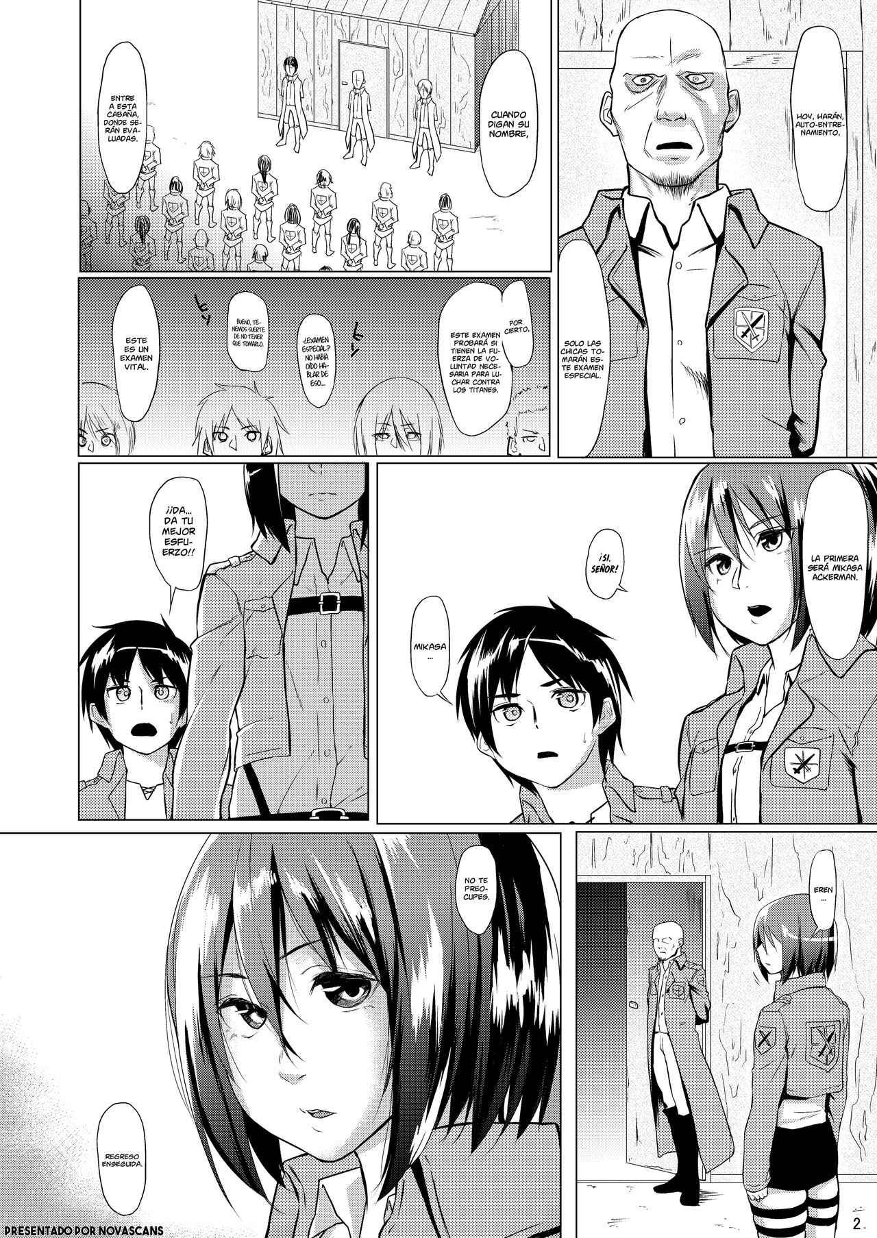 Mikasa to Kibishii Shiken!! | El rudo entrenamiento de Mikasa page 4 full