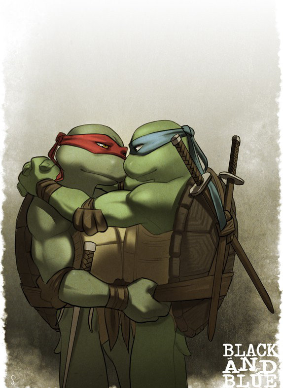 TMNT Black and Blue ch. 0 Colored by: Amateur page 1 full