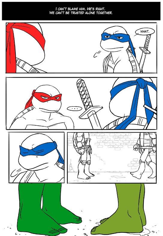 TMNT Black and Blue ch. 0 Colored by: Amateur page 10 full