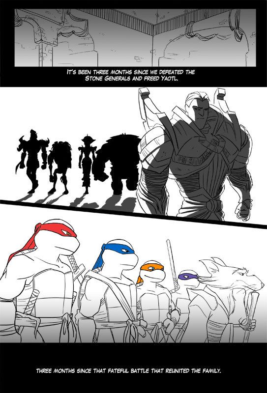 TMNT Black and Blue ch. 0 Colored by: Amateur page 3 full