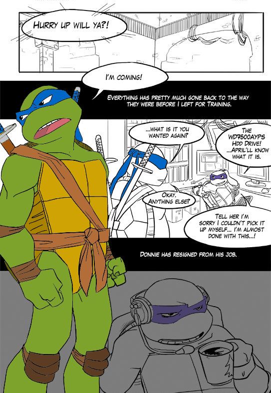 TMNT Black and Blue ch. 0 Colored by: Amateur page 4 full