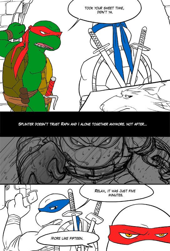 TMNT Black and Blue ch. 0 Colored by: Amateur page 7 full