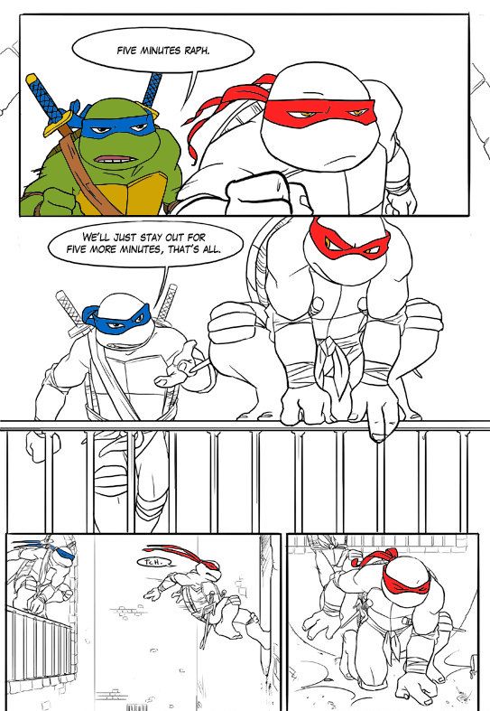 TMNT Black and Blue ch. 0 Colored by: Amateur page 8 full