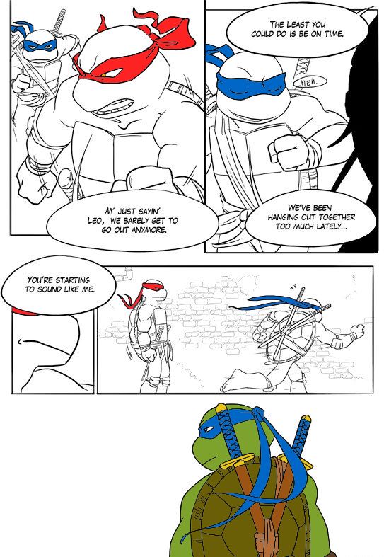 TMNT Black and Blue ch. 0 Colored by: Amateur page 9 full