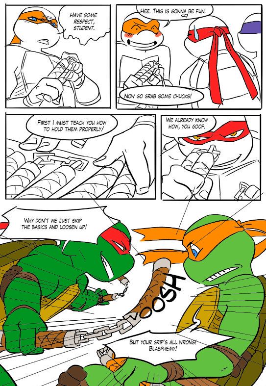 TMNT Black and Blue ch. 6 Colored by: Amateur page 10 full