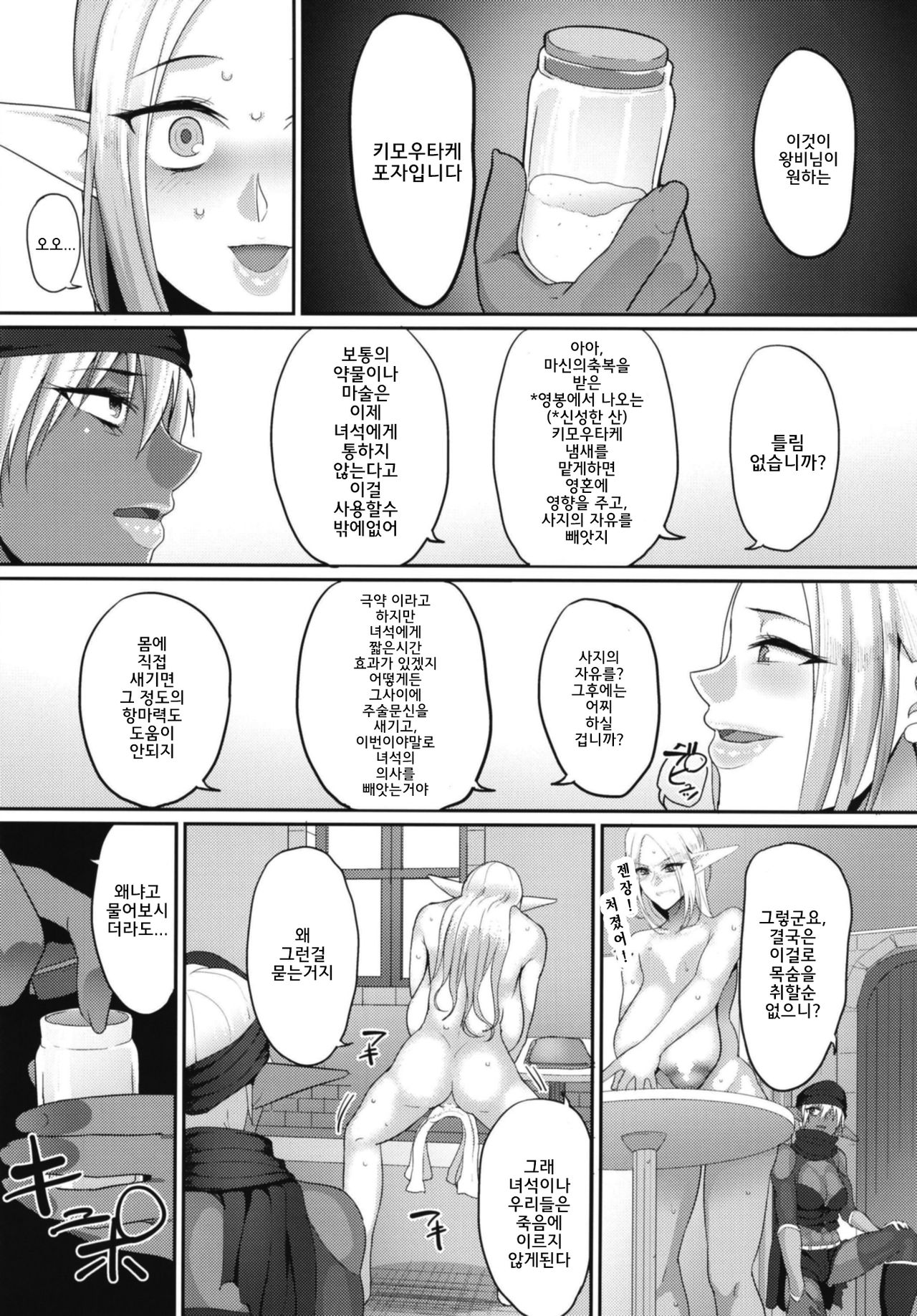 Takabisha Elf Kyousei Konin!! 3 | 고자세 엘프강제혼인!!3 page 10 full