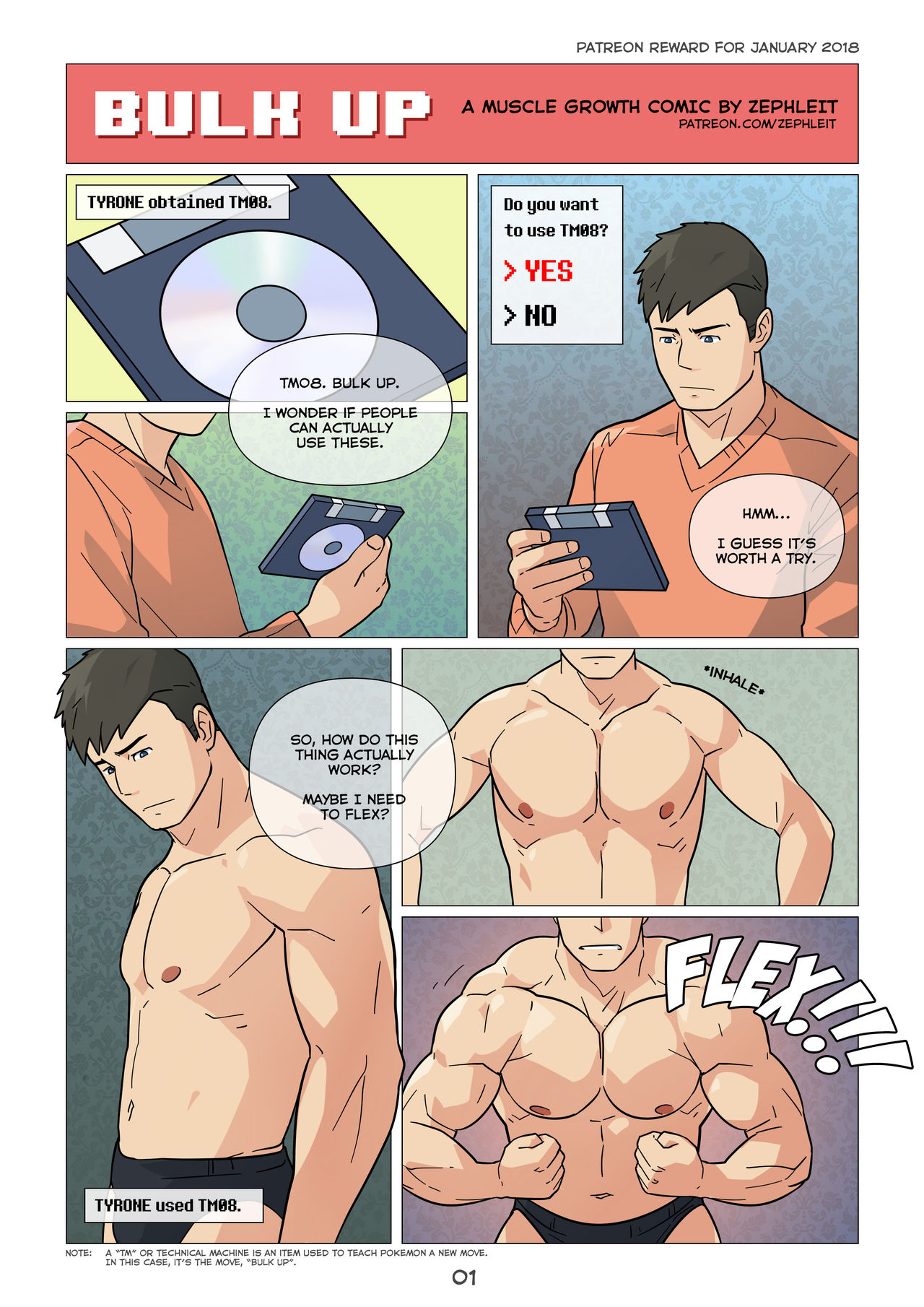 Muscle Growth Comic - Zephleit page 2 full