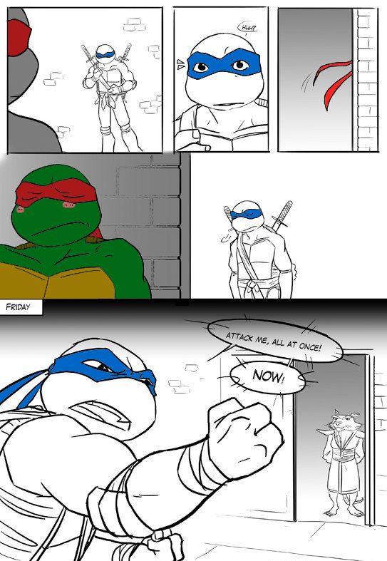 TMNT Black and Blue ch. 2 Colored by: Amateur page 4 full