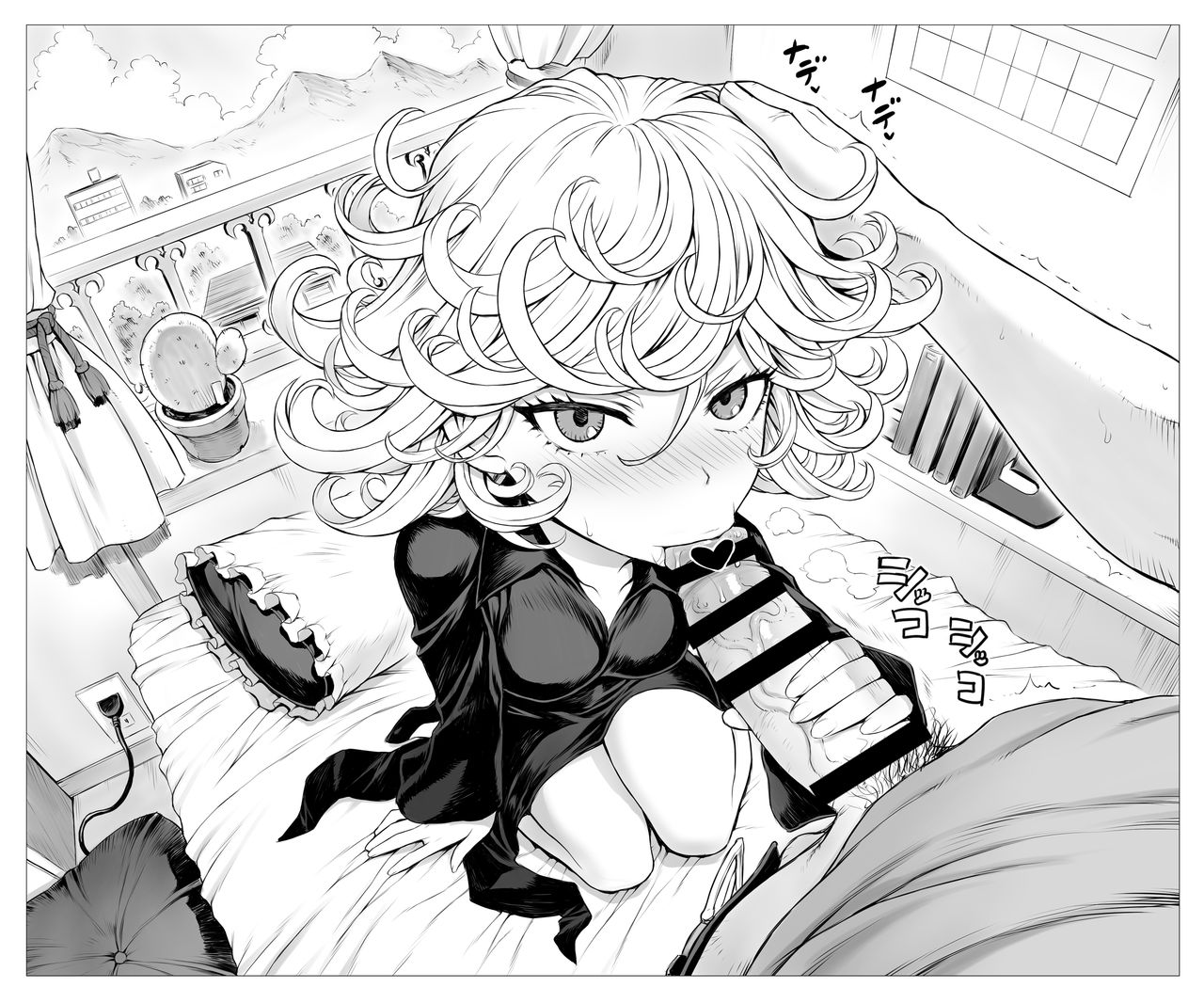 Date wa Tatsumaki-chan no Heya de Fella Shite Moraimasu + Kakutougi no Keriwaza ga Dekiru Kurai, Karada no Yawarakai Tatsumaki-chan to Sex page 1 full