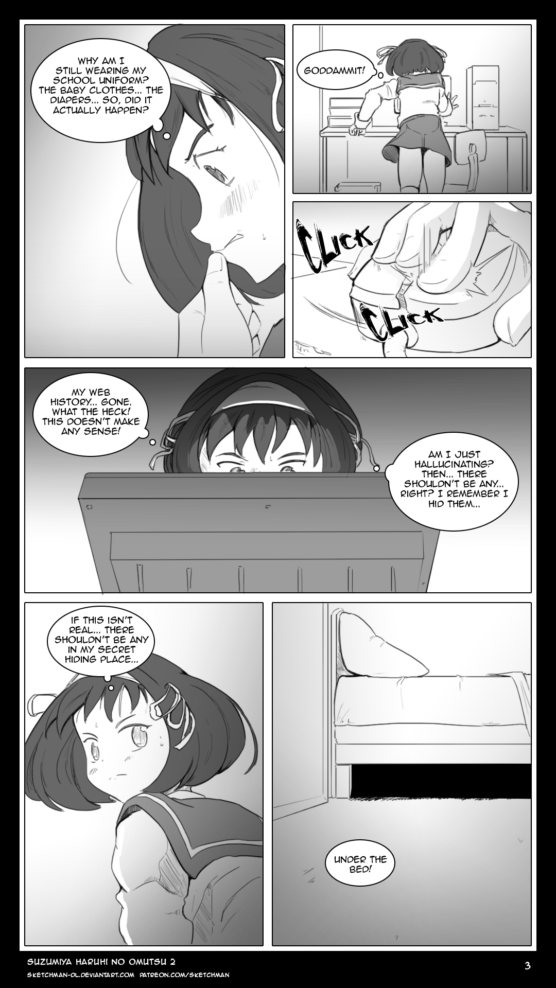 Suzumiya Haruhi no Omutsu 2 - The Diapers of Haruhi Suzumiya Part 2 page 3 full