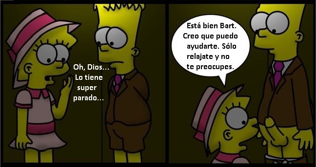 Comic xxx de "Los Simpsons" - Lisa ayuda a Bart page 3 full