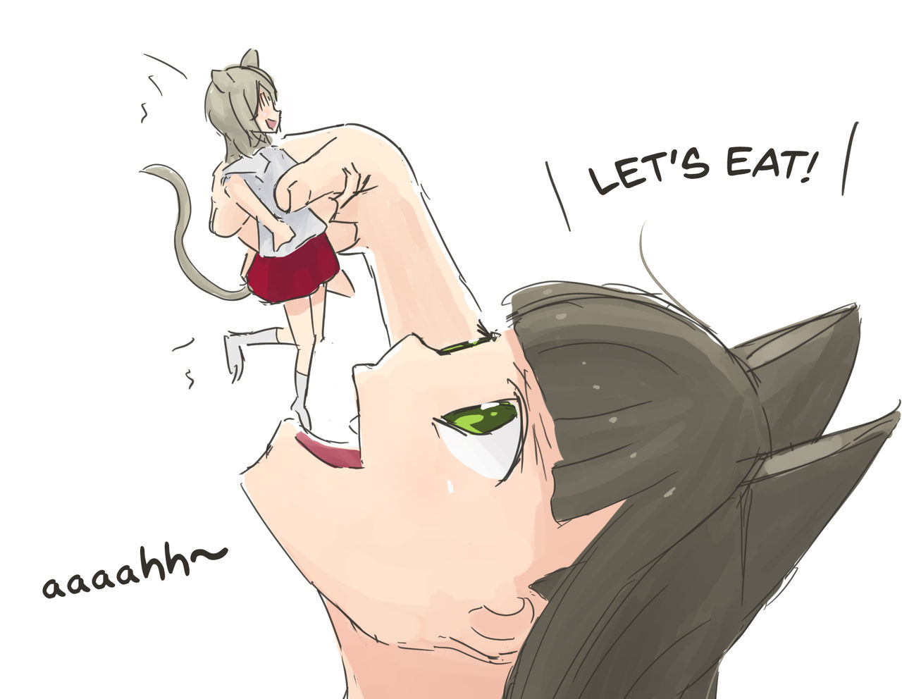 Nekomimi Musume ni Marunomi Shouka Sarete Shimau Nezumimi Musume 2 | The Mouse Girl Who Gets Eaten and Digested by the Cat Girl 2 page 5 full