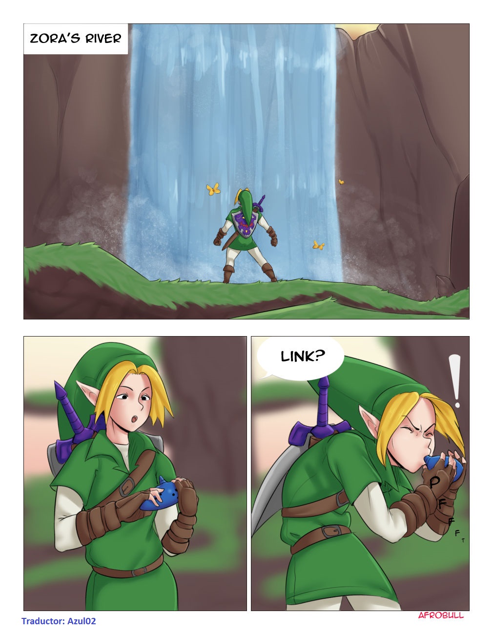 AFROBULL - A RIVERSIDE REUNION THE LEGEND OF ZELDA page 1 full