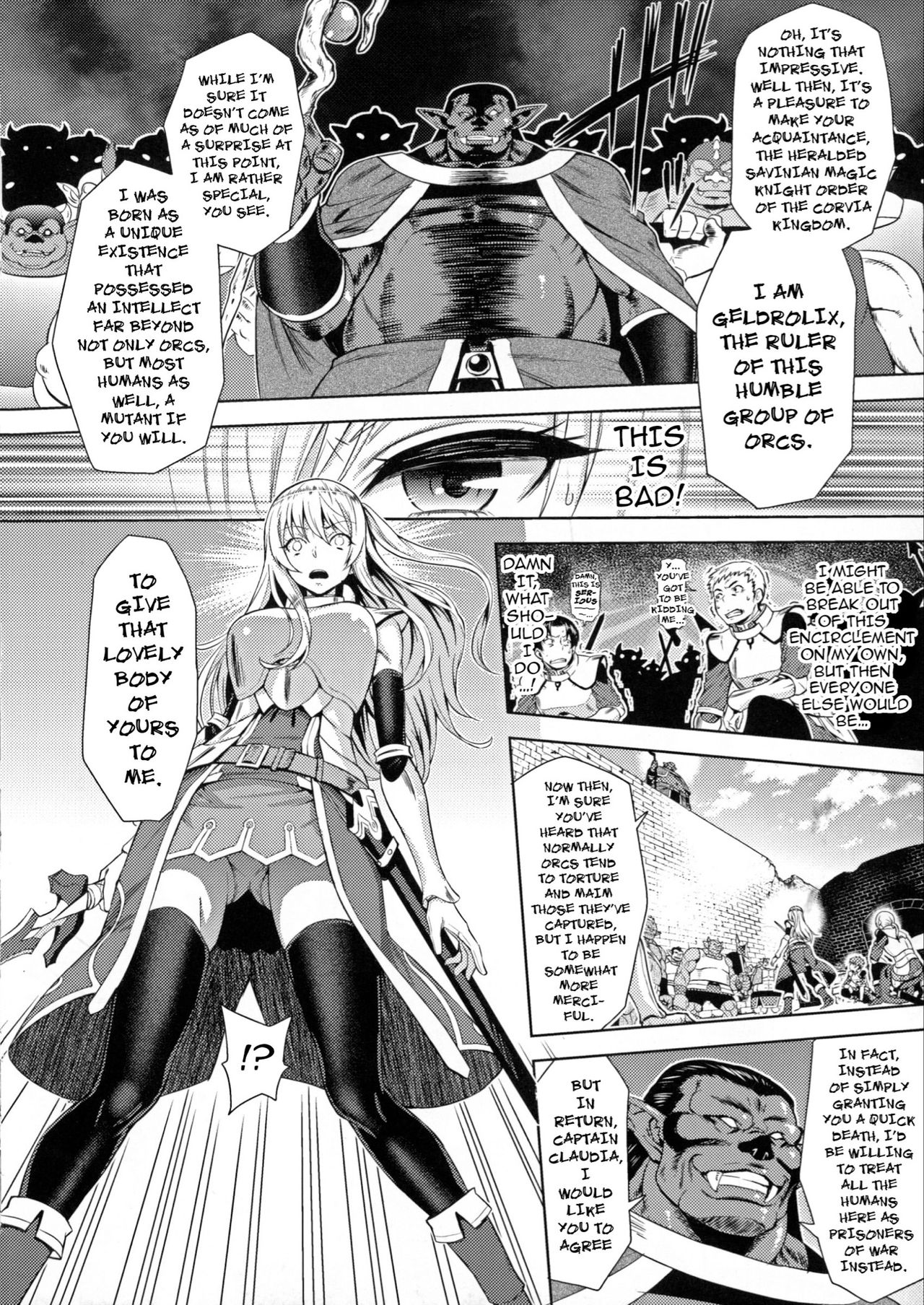 ERONA Orc no Inmon ni Okasareta Onna Kishi no Matsuro | Erona ~The Fall of a Beautiful Knight Cursed with the Lewd Mark of an Orc~ Ch. 1-3 page 9 full