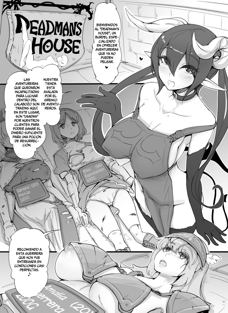 Sentou Funou ni natta Boukensha Senmon Fuuzoku ~Deadman's House~ | Burdel Especializado en Aventureras Incapacitadas ~Deadman's House~ page 1 full