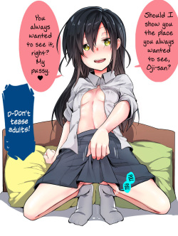 A bad schoolgirl seduces an Oji-san into pseudo-sex