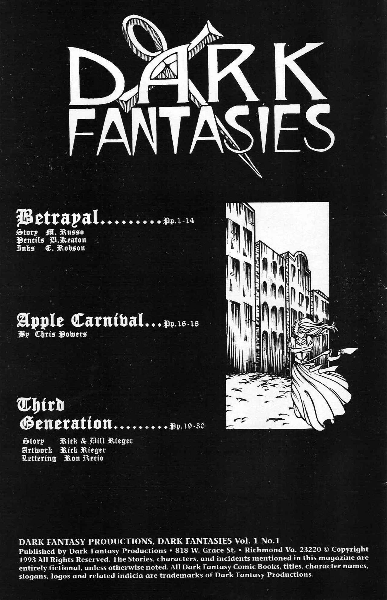 Dark Fantasies #1 page 2 full