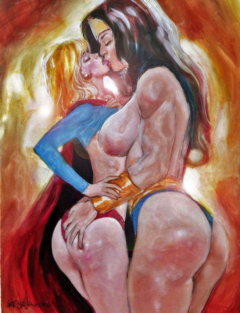 Lesbian Kiss + Ass Grab page 3 full