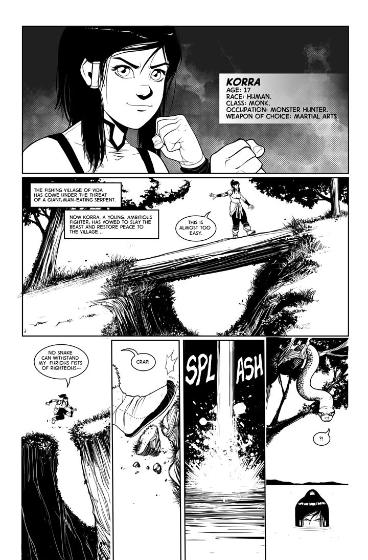 Korra Vore Comic page 1 full