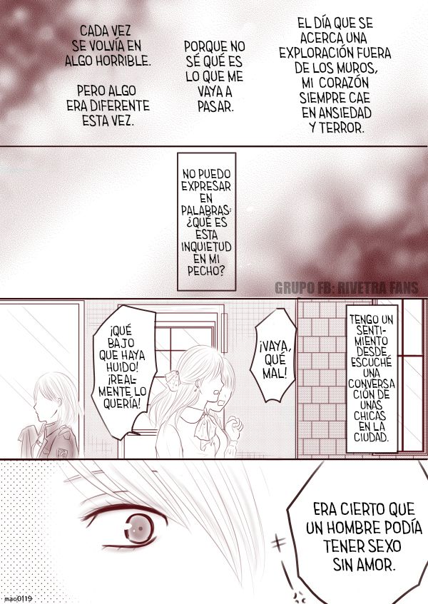 Rivetra Doujinshi Levi x Petra "UNA DECISIÓN SIN REMORDIMIENTOS" page 4 full