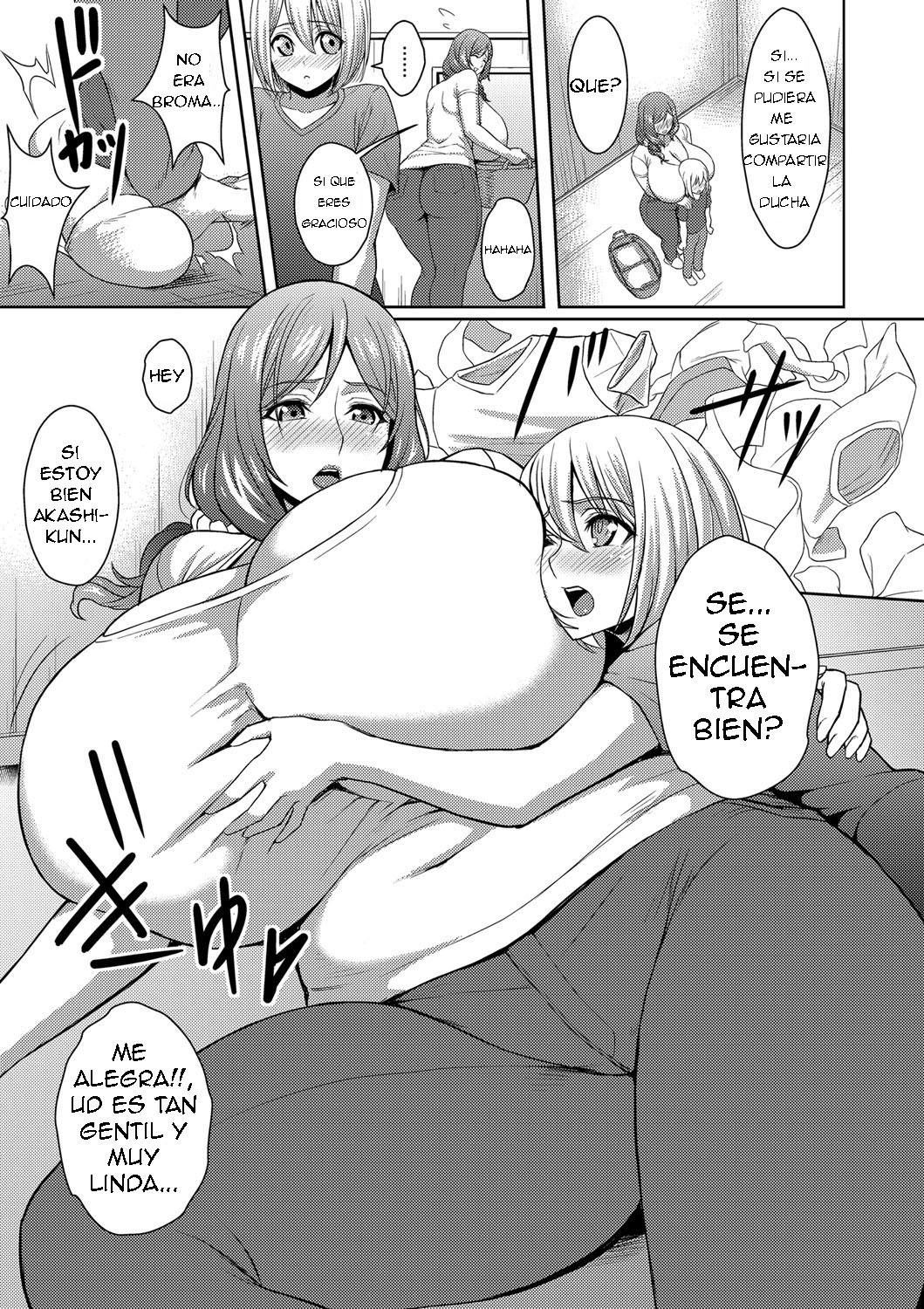Chounyuu Okaa-san Chounai Souji de Hito Yogore | La mama de pechos grandes se pone sucia conmigo page 5 full