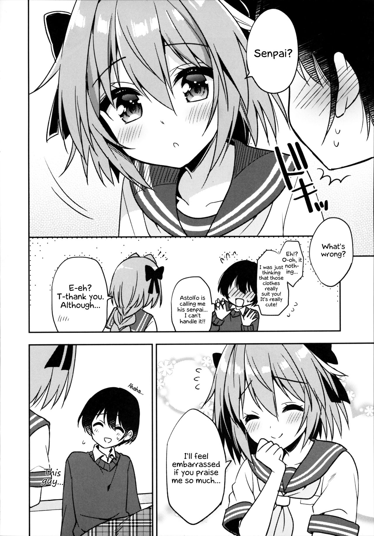Astolfo Cos no Kouhai ni Kokuhaku Sarete Sex Shita Hanashi | A Story About My Astolfo Cosplaying Kouhai  Confessing His Love and Having Sex. page 9 full