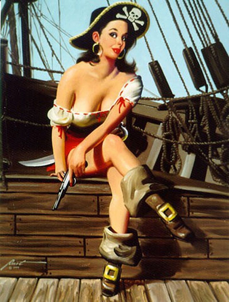 Donald Rust pinup art page 1 full