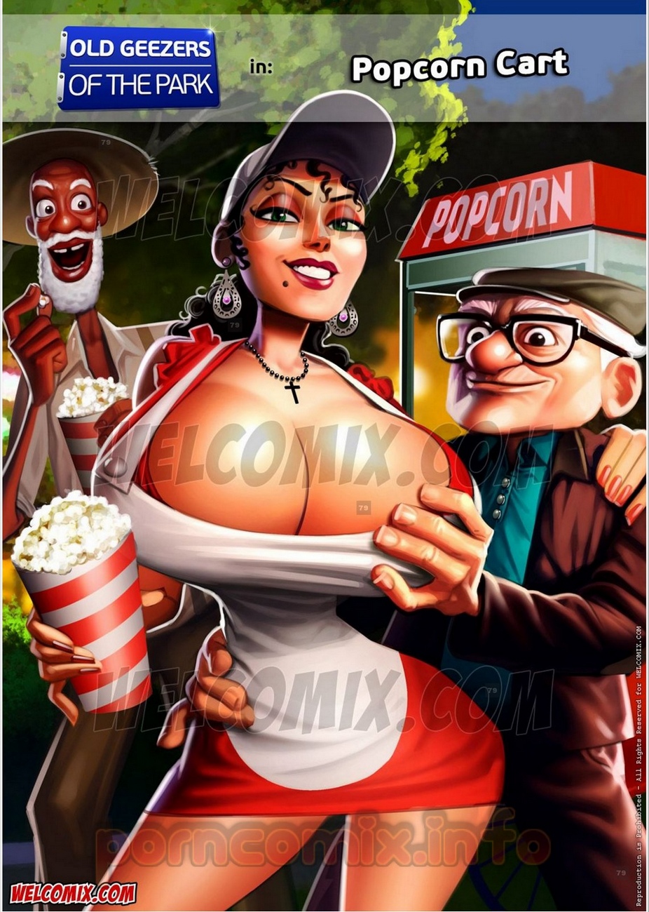 Old geezers in the park 2- popcorn cart page 1 full