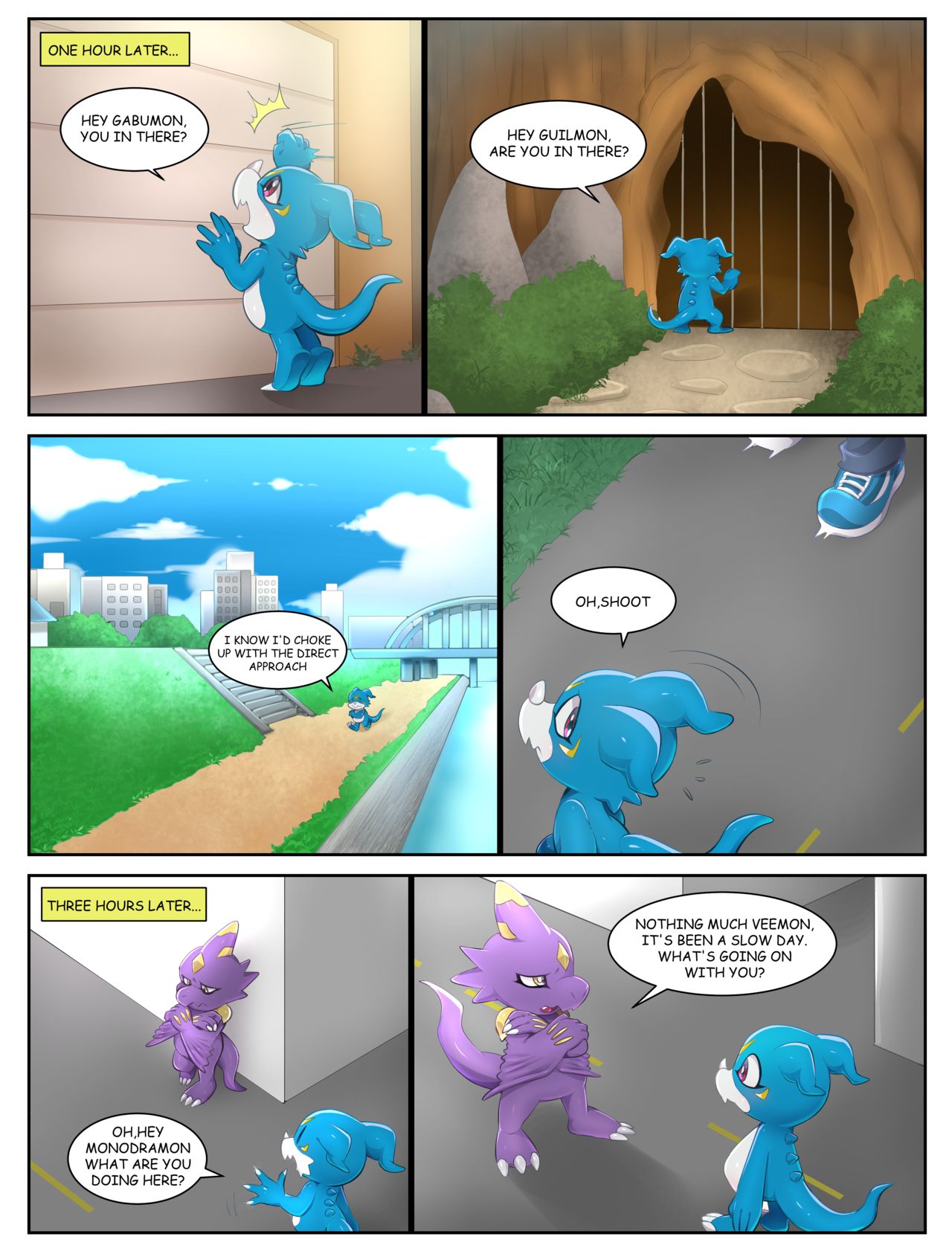 Chapter 1 : Veemon's Happy day page 3 full