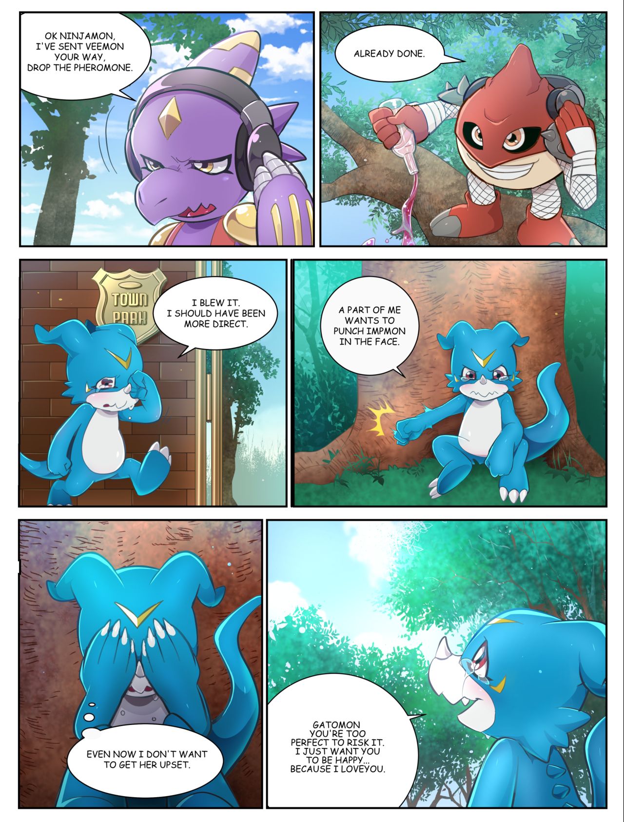 Chapter 1 : Veemon's Happy day page 5 full