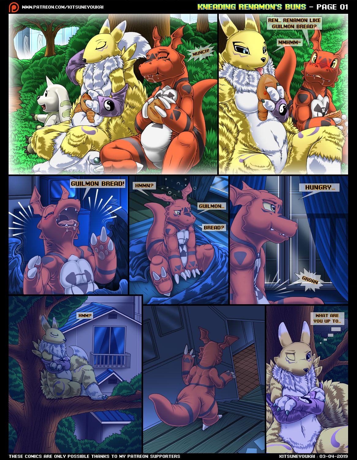 Kneading Renamon's Buns page 1 full